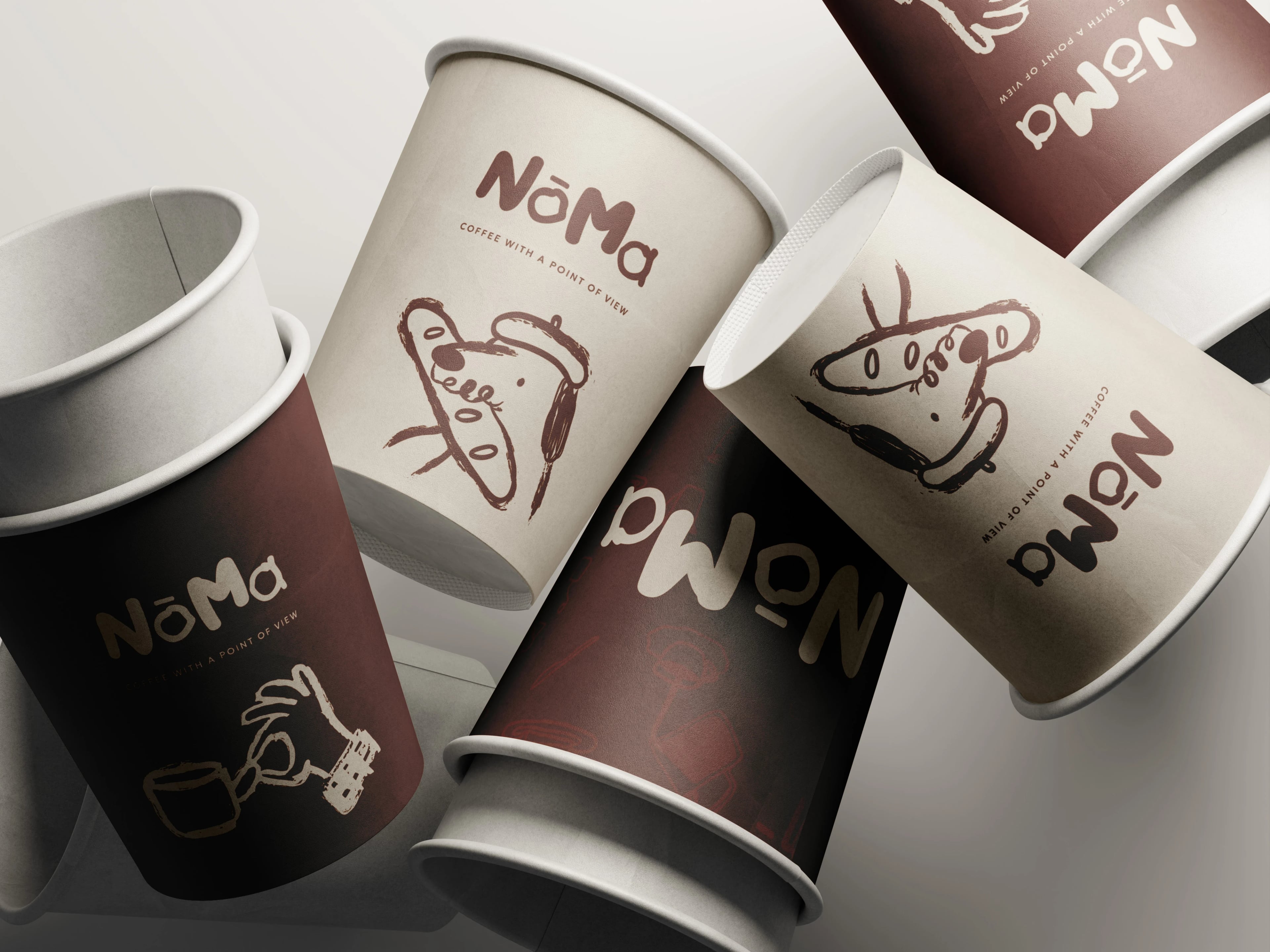 Brand identity presentation with logo, typography, and visual direction